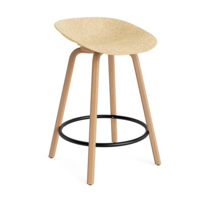 Normann Copenhagen Mat Barstool baarijakkara 65 cm Hemp-beech-black steel