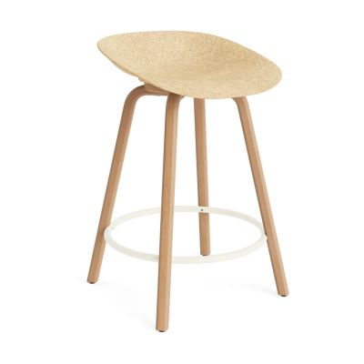 Normann Copenhagen Mat Barstool baarijakkara 65 cm Hemp-beech-cream steel