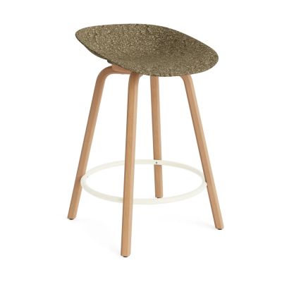 Normann Copenhagen Mat Barstool baarijakkara 65 cm Seaweed-beech-cream steel