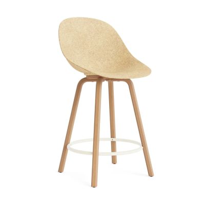 Normann Copenhagen Mat Bar Chair baarituoli 65 cm Hemp-beech-cream steel