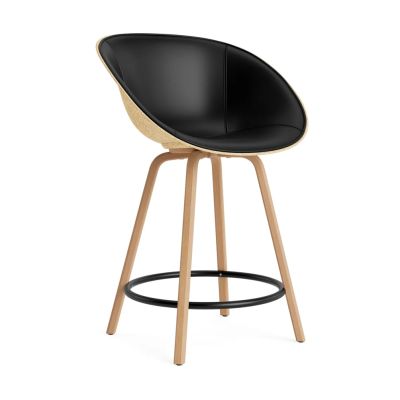 Normann Copenhagen Mat Bar Armchair käsinojallinen tuoli etupuoliverhoiltu 65 cm Ultra 41599-hemp-beech-black steel