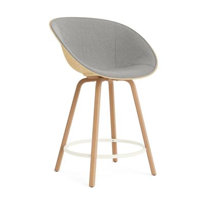 Normann Copenhagen Mat Bar Armchair käsinojallinen tuoli etupuoliverhoiltu 65 cm Remix 133-hemp-beech-cream steel.