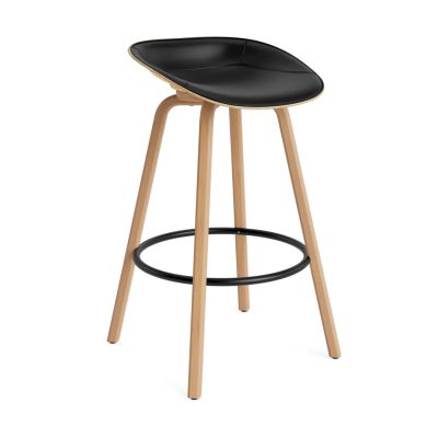 Normann Copenhagen Mat Barstool baarituoli etupuoliverhoiltu 75 cm Ultra 41599-hemp-beech-black steel