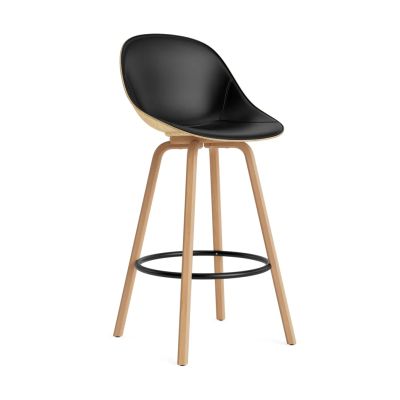 Normann Copenhagen Mat Bar Chair baarituoli etupuoliverhoiltu 75 cm. Ultra 41599-hemp-beech-black steel
