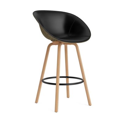 Normann Copenhagen Mat Bar Armchair käsinojatuoli etupuoliverhoiltu 75 cm Ultra 41599-seaweed-beech-black steel