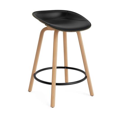 Normann Copenhagen Mat Barstool baarituoli etupuoliverhoiltu 65 cm. Ultra 41599-seaweed-beech-black steel