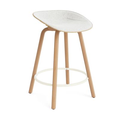 Normann Copenhagen Mat Barstool baarituoli etupuoliverhoiltu 65 cm. Hallingdal 110-hemp-beech-cream steel