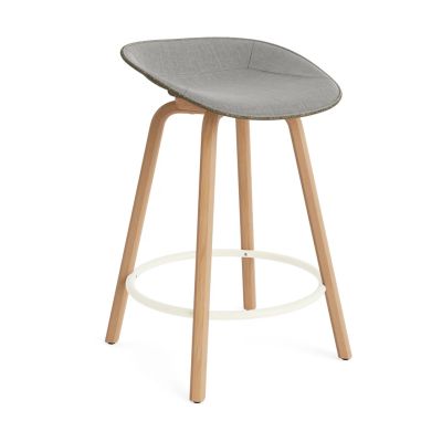 Normann Copenhagen Mat Barstool baarituoli etupuoliverhoiltu 65 cm. Remix 133-seaweed-beech-cream steel