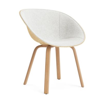 Normann Copenhagen Mat Armchair käsinojatuoli etupuoliverhoiltu Hallingdal 110-hemp-beech