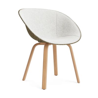 Normann Copenhagen Mat Armchair käsinojatuoli etupuoliverhoiltu Hallingdal 110-seaweed-beech