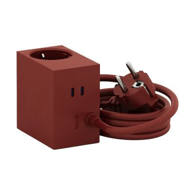 Kord Cuboid+ haaroituspistorasia USB-C 30W 2 m Fired Brick