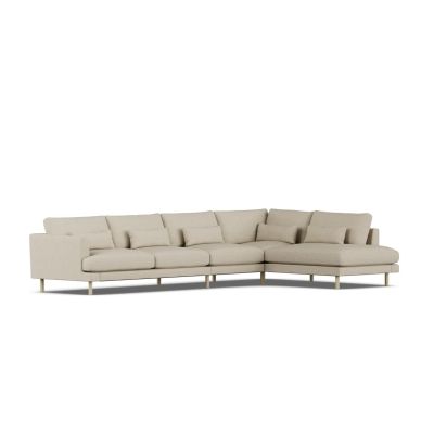 1898 Bredhult sohva Bern Beige 0341-valkoöljytty tammi, 4-sits B1