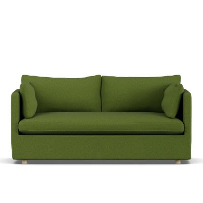 1898 Linnevik sohva Luiza Green 3975-valkoöljytty tammi, 2-sits, helmahameella