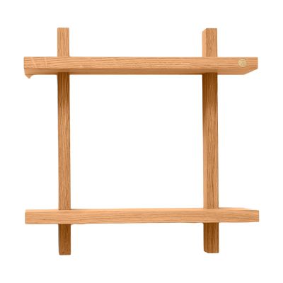 Andersen Furniture Treat seinähylly kaksinkertainen Öljytty Nature Oak, 34×12×34 cm