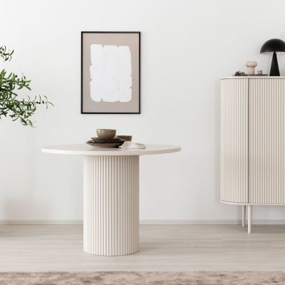 Ranua by Veke Taimi pyöreä ruokapöytä Ø100 cm greige, asiakaspalautus