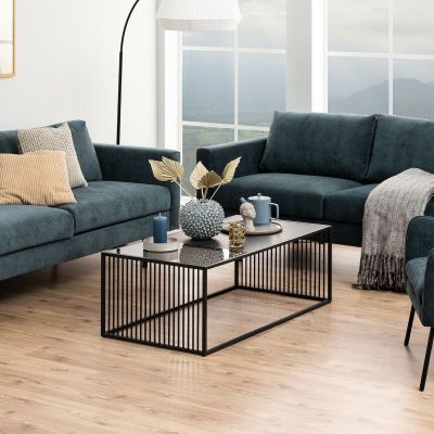 Ei brändiä Strington sohvapöytä 120x60 cm musta marmori, asiakaspalautus