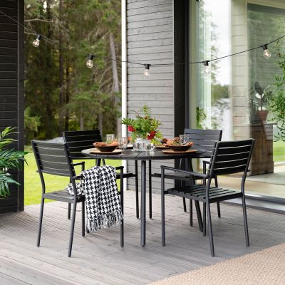 Veke Arvid ruokapöytä Ø110 cm musta