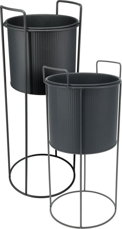 Ei brändiä Juno kukkateline 2 kpl setti musta