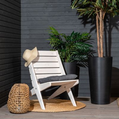 EcoFurn® 2kpl Ecofurn Granny tuoli kuultovalkoinen mänty, asiakaspalautus