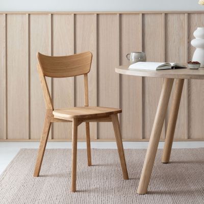 Veke 2kpl Koto tuoli öljytty tammi, puuistuimella, asiakaspalautus