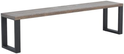 Veke Pujo penkki 35x176 cm savunharmaa lakattu tammi A-laatu/musta pulverimaala