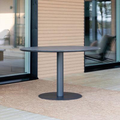 Veke Stone pyöreä ruokapöytä Ø120 cm musta/tummanharmaa