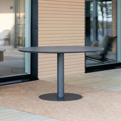 Veke Stone pyöreä ruokapöytä Ø150 cm musta/tummanharmaa