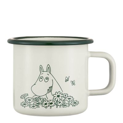 Muurla - Muumi Emalimuki kesäflirtti 37 cl Valkoinen