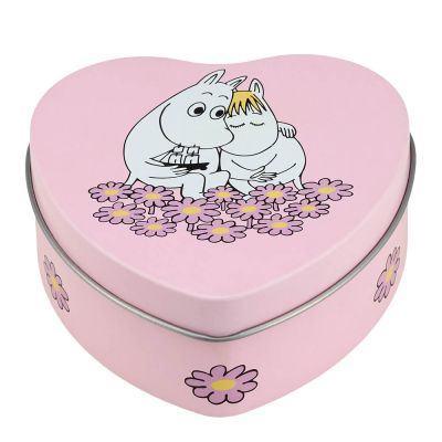 Muurla - Muumi Peltipurkki sydämenmuotoinen 10x10 cm Vaaleanpunainen