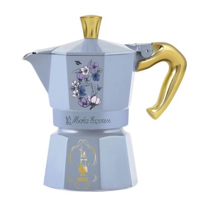 Bialetti - Bridgerton Moka Express Mutteripannu 13 cl 3 kuppia Sininen/Kulta