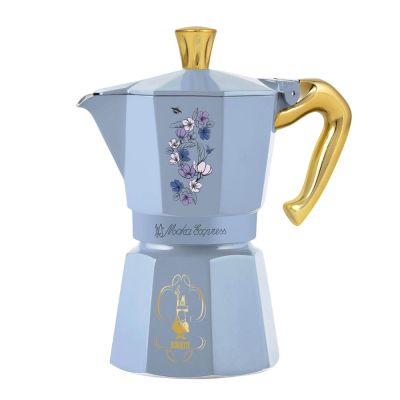 Bialetti - Bridgerton Moka Express Mutteripannu 27 cl 6 kuppia Sininen/Kulta