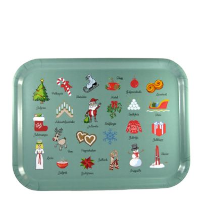Mellow Design - Nordic Winter Traditions Tarjotin 27x20 cm Vihreä