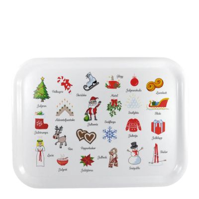 Mellow Design - Nordic Winter Traditions Tarjotin 27x20 cm Valkoinen