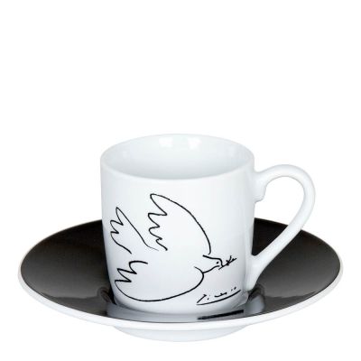 Könitz - Picasso La Colombe De La Paix Espressokuppi ja aluslautanen 8,5 cl 2 kpl