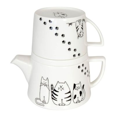 Könitz - Tea For Me Teekannu ja muki 40 cl Funny Cats