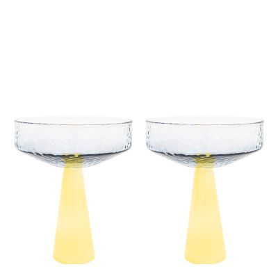 Brût - Claude Samppanjalasi 11x13 cm 2 kpl Vaaleansininen/Keltainen