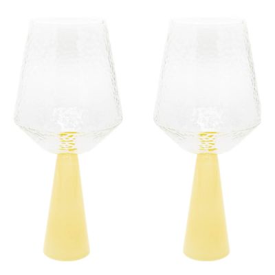 Brût - Claude Viinilasi 10x21 cm 2 kpl Keltainen