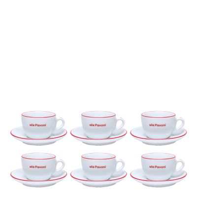 La Pavoni - La Pavoni Kahvikuppi 18 cl 6 kpl Valkoinen