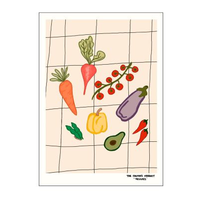 Poster & Frame - Engberg Studio Juliste 50x70 cm Farmers market veggies