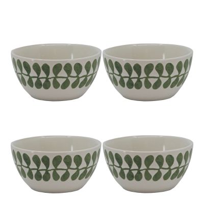 Tina - Vegetable Kulho 10 cm 4 kpl Valkoinen/Vihreä