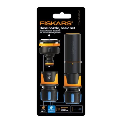 Fiskars - Easy Watering Kastelusuutin Perussetti 13-15 mm Musta