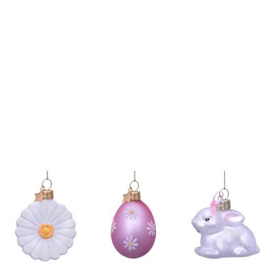 Vondels - Pääsiäiskoriste Blooming Bunny 6 cm 3 kpl