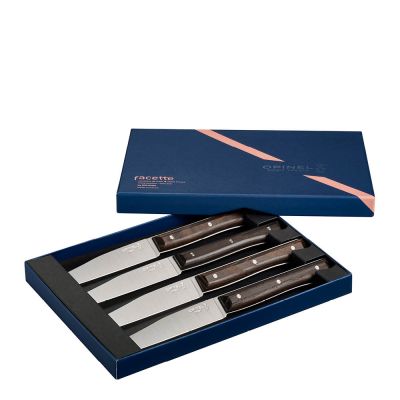 Opinel - Table Bois Facette Veitsi 4 kpl Tumma Saarni