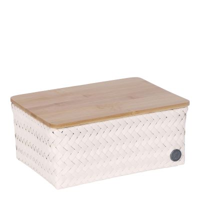 Handed By - Top Fit Medium Säilytyskori kannella 24x18x11 cm Champagne