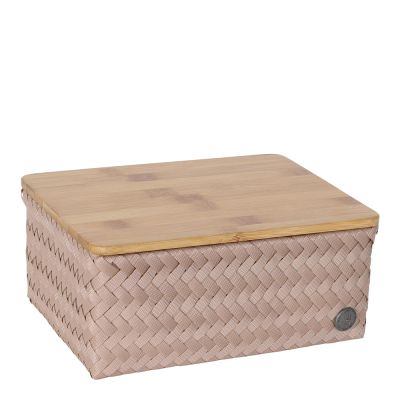 Handed By - Top Fit Medium Säilytyskori kannella 24x18x11 cm Caffè Latte