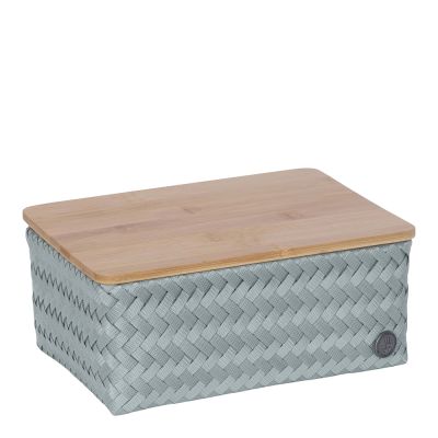 Handed By - Top Fit Medium Säilytyskori kannella 24x18x11 cm Eucalyptus