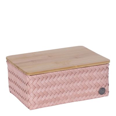 Handed By - Top Fit Medium Säilytyskori kannella 24x18x11 cm Copper Blush