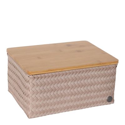 Handed By - Top Fit Säilytyskori kannella 31x23x15 cm Caffè Latte