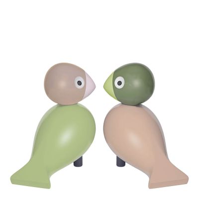 Kay Bojesen Denmark - Turturikyyhkyset 9,5x9x5 cm Vaaleanvihreä/Vaaleanpunainen