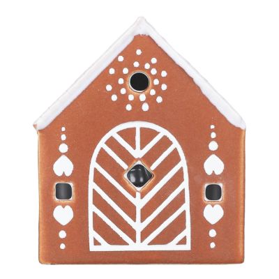Kähler - Gingerbread Kynttilätalo Navetta Led 7,5 cm Ruskea